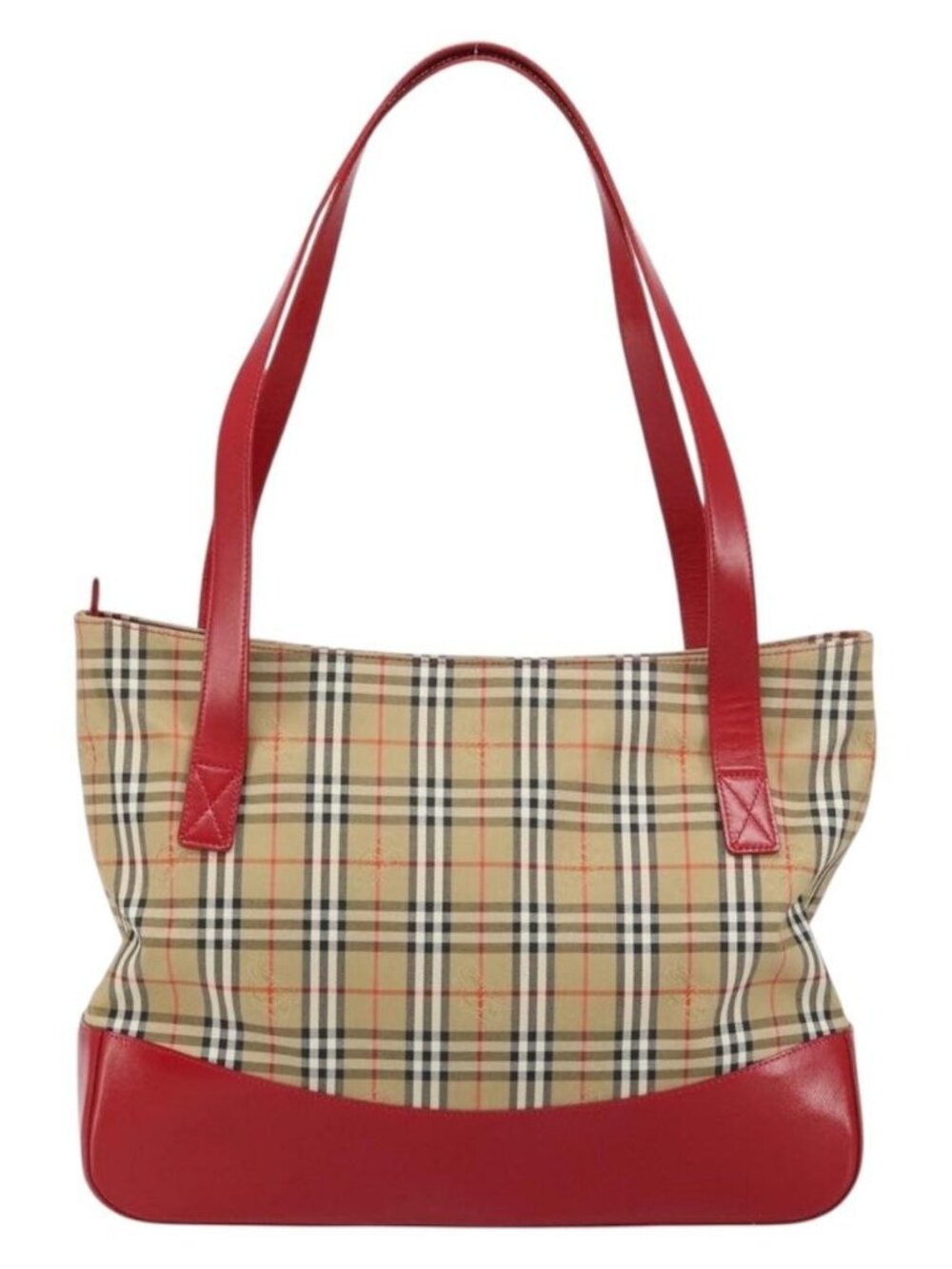 Burberrys Nova Check Tote Bag Canvas Beige Gold Auth 156474 - Picture 3 of 16